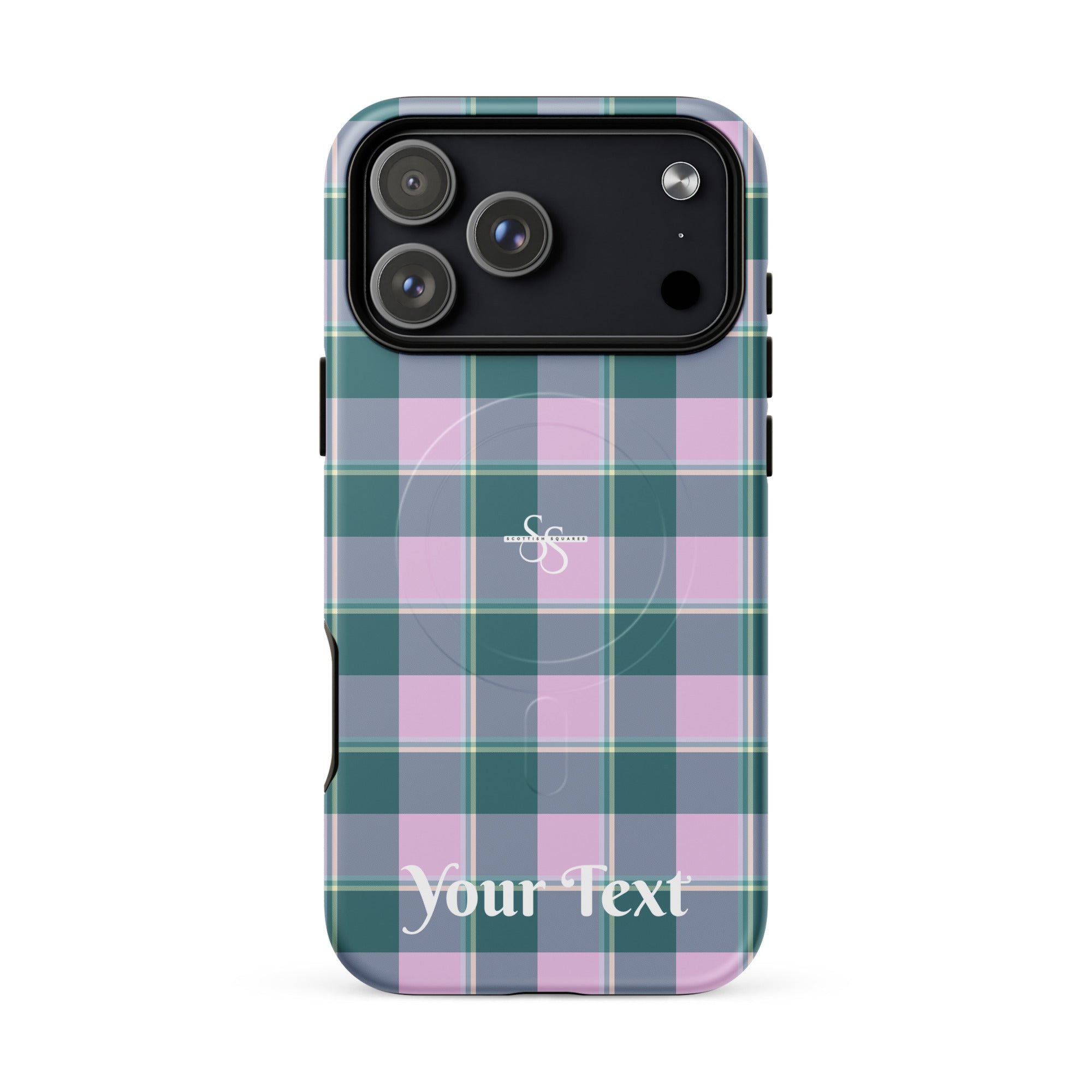 Personalized Ming and Melanie Plaid iPhone MagSafe Tough Case - Scottish Squares