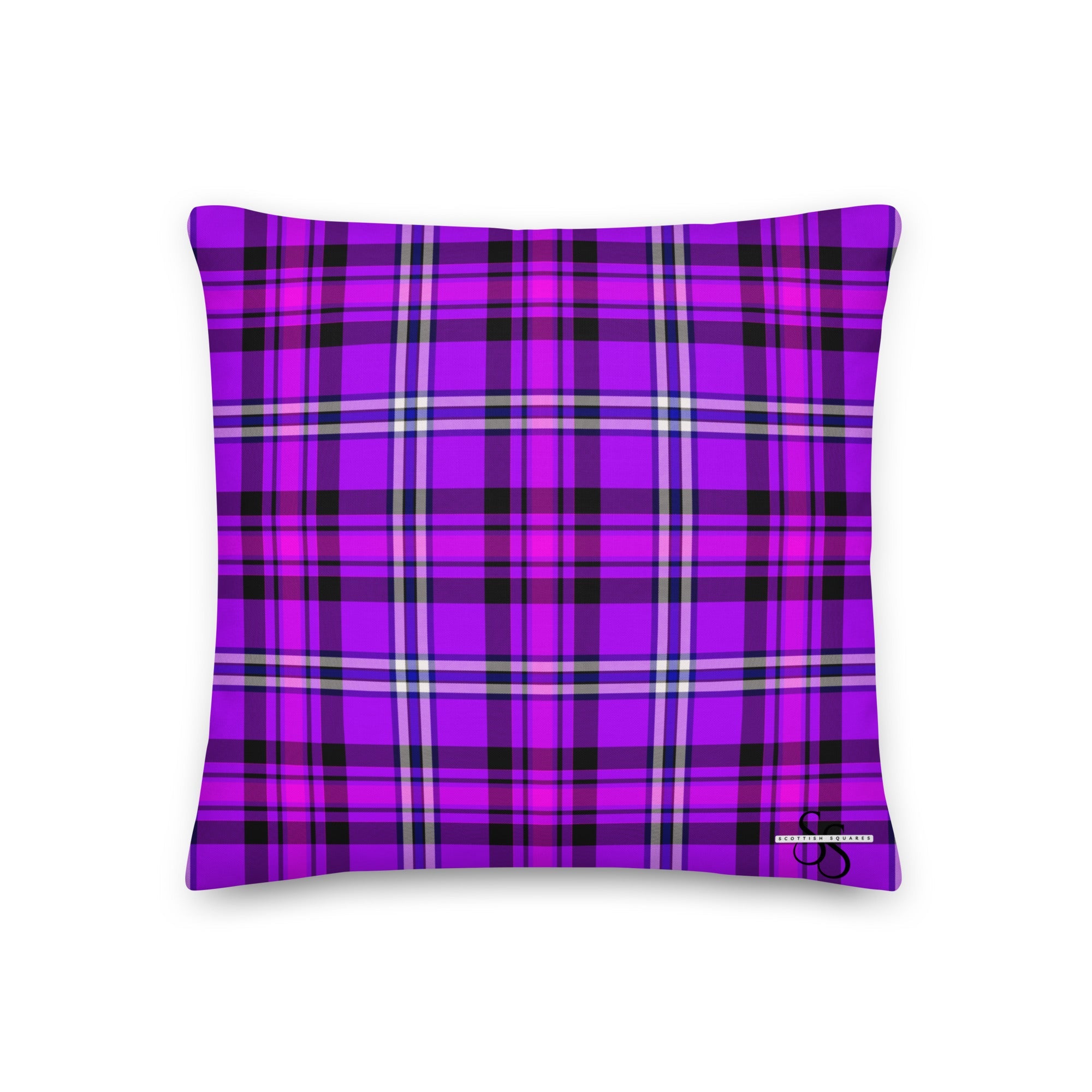 Electric Violet and Fuchsia Plaid - Scottish Squares