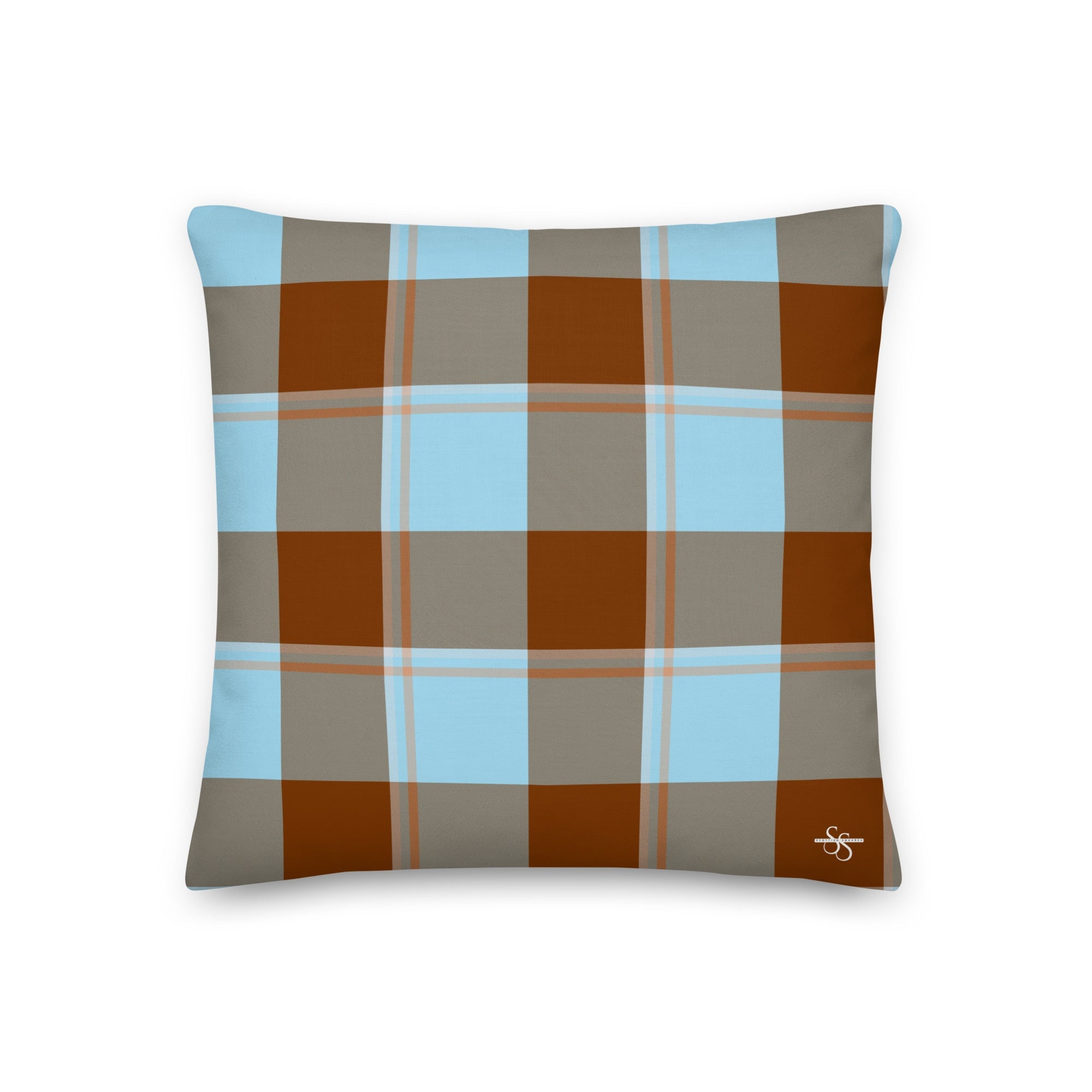 Blizzard Blue and Livid Brown Plaid - Scottish Squares