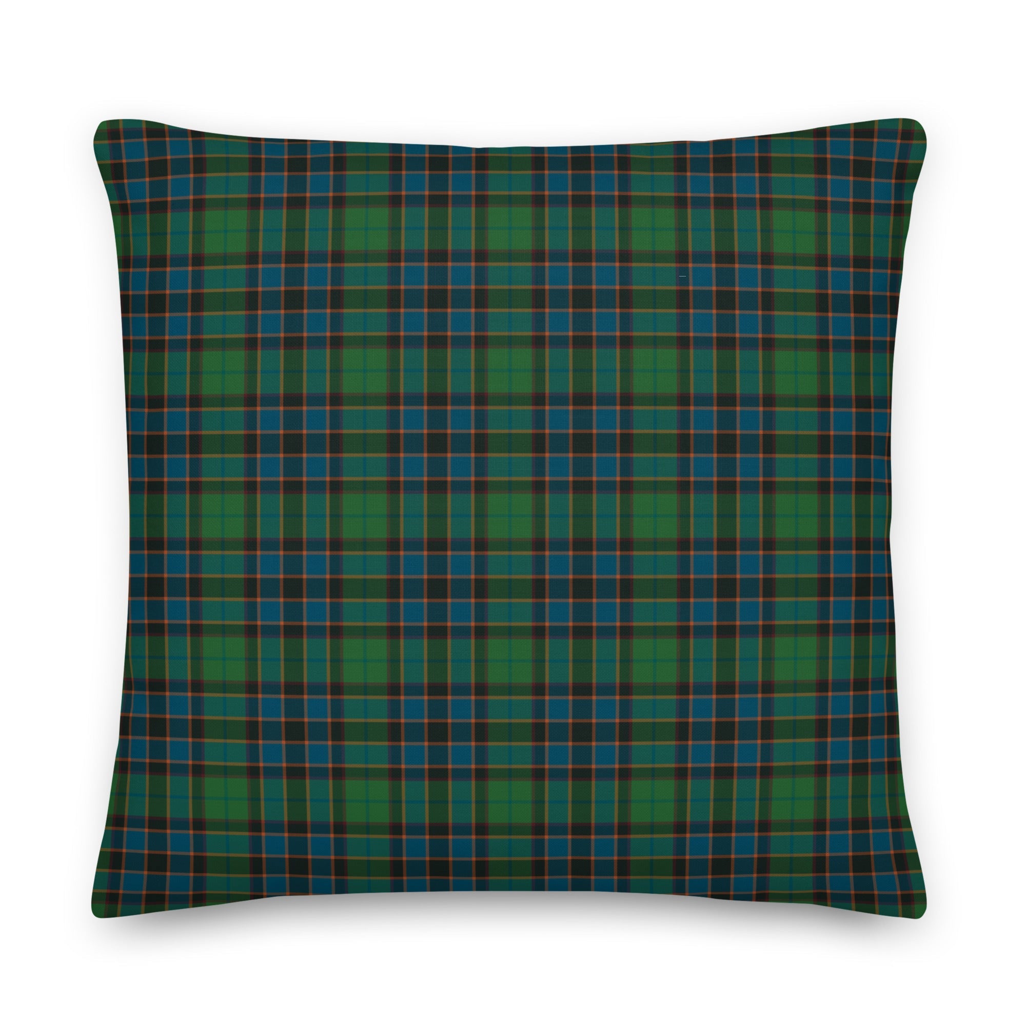 Green Blue Orange Plaid Tartan