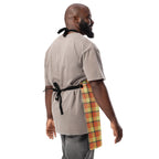 Personalized Claystone and Morning Mist Plaid Apron - Scottish Squares