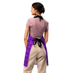 Personalized Electric Violet and Fuchsia Plaid Apron - Scottish Squares
