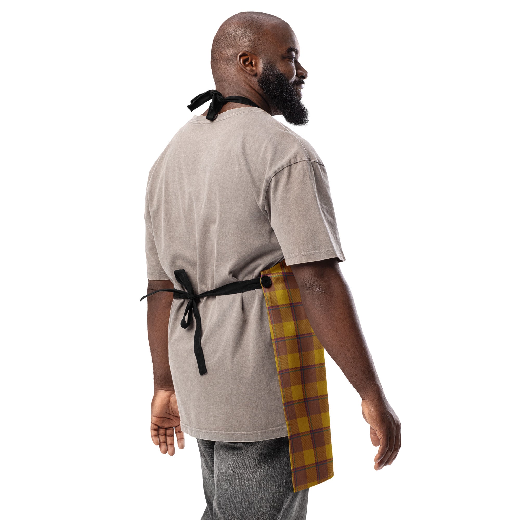 Personalized Potters Clay and Pizza Plaid Apron - Scottish Squares