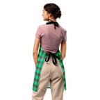 Personalized Spring Green and Finlandia Plaid Apron - Scottish Squares