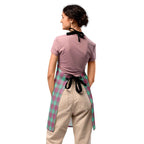 Personalized Vista Blue and Turkish Rose Plaid Apron - Scottish Squares