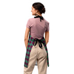 Personalized Ocean Green and Mulberry Wood Plaid Apron - Scottish Squares