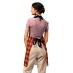 Personalized Tahiti Gold and Rose Bud Cherry Plaid Apron - Scottish Squares