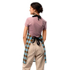 Personalized Blizzard Blue and Livid Brown Plaid Apron - Scottish Squares
