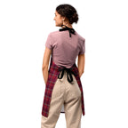 Personalized Old Brick and Cab Sav Plaid Apron - Scottish Squares