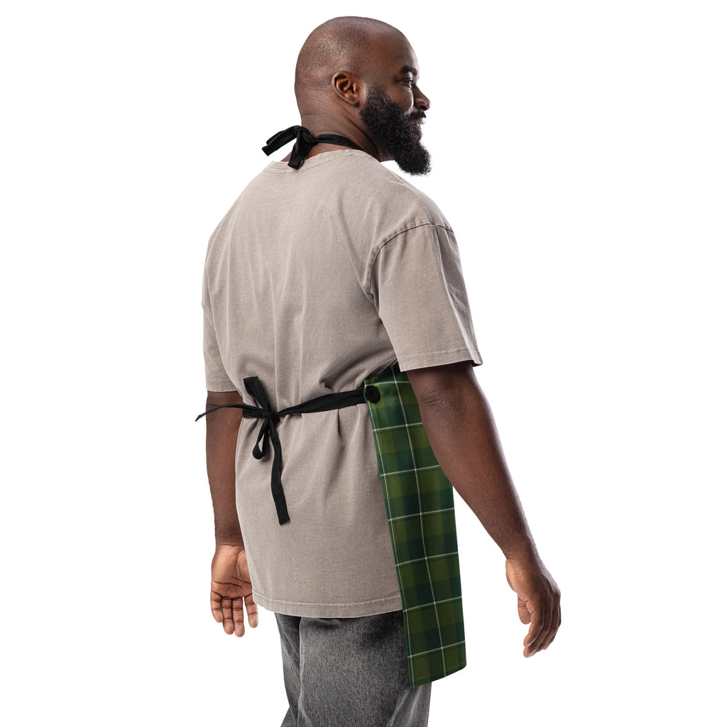 Personalized Woodland and Evergreen Plaid Apron - Scottish Squares