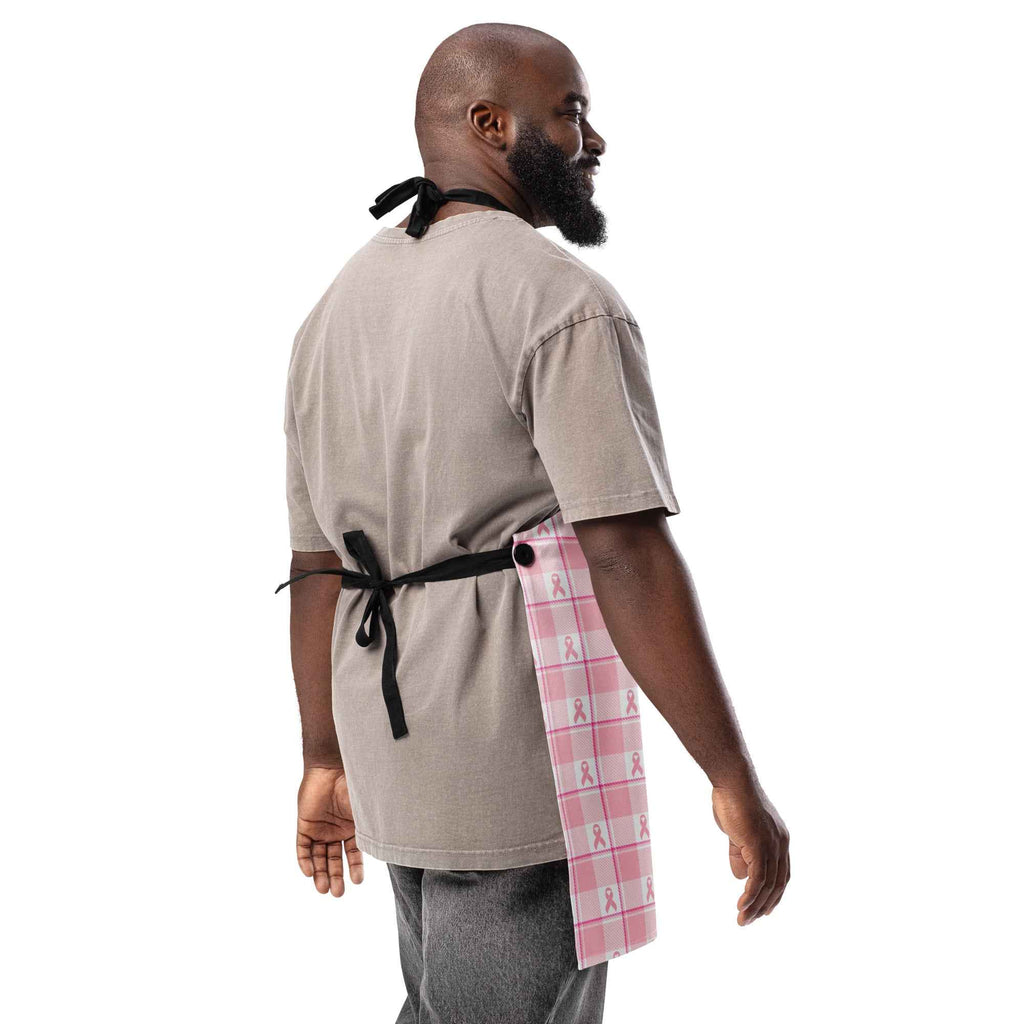 Apron Breast Cancer Awareness Plaid - Scottish Squares