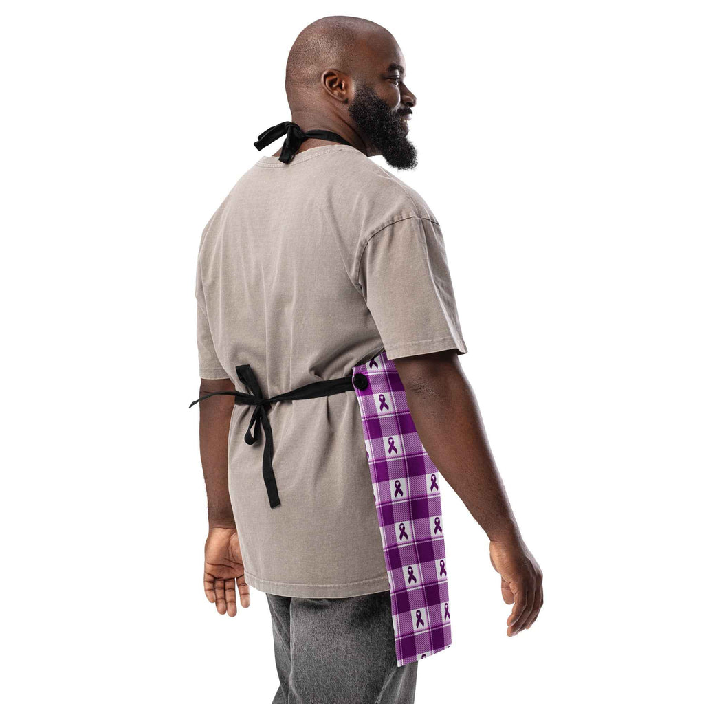 Apron Pancreatic Cancer Awareness Plaid - Scottish Squares