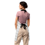 Apron Lung Cancer Awareness Plaid, White Ribbon, Supportive Gift - Scottish Squares