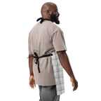 Apron Lung Cancer Awareness Plaid, White Ribbon, Supportive Gift - Scottish Squares