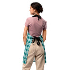 Apron Cervical Cancer Awareness Plaid, Teal Ribbon, Supportive Gift - Scottish Squares
