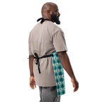 Apron Cervical Cancer Awareness Plaid, Teal Ribbon, Supportive Gift - Scottish Squares