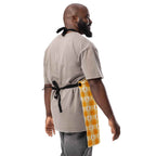 Apron Kidney Cancer Awareness Plaid, Orange Ribbon, Supportive Gift - Scottish Squares