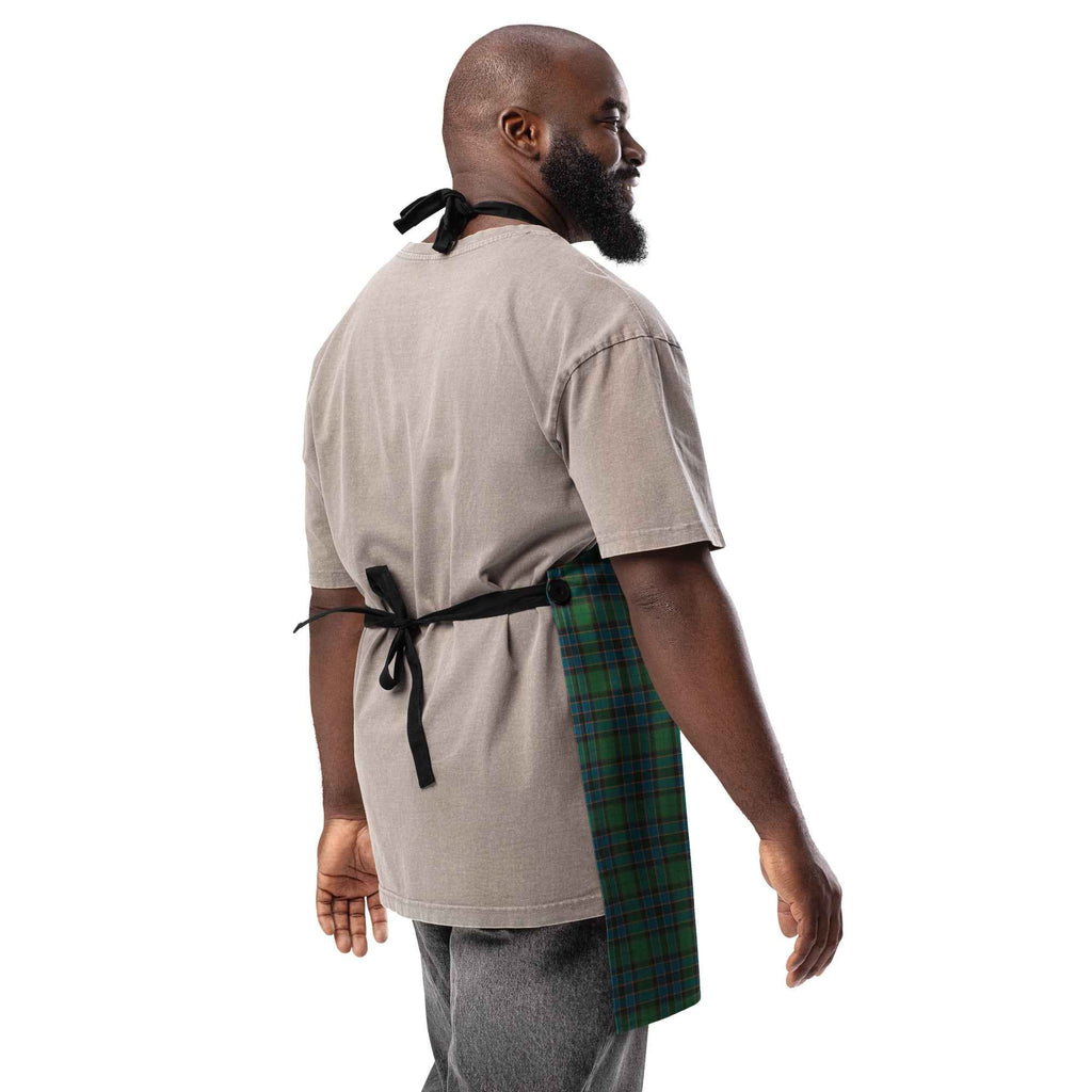 Apron Green Blue Orange Plaid Tartan