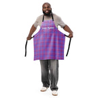 Personalized Viola and Dull Lavender Plaid Apron - Scottish Squares