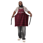 Personalized Old Brick and Cab Sav Plaid Apron - Scottish Squares