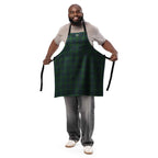 Apron Green Blue Orange Plaid Tartan