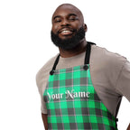 Personalized Spring Green and Finlandia Plaid Apron - Scottish Squares
