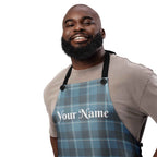 Personalized Hoki and Shuttle Gray Plaid Apron - Scottish Squares