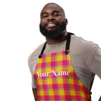 Personalized Corn and Razzmatazz Plaid Apron - Scottish Squares