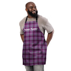 Personalized Purple and Trendy Pink Plaid Apron - Scottish Squares