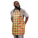 Personalized Claystone and Morning Mist Plaid Apron - Scottish Squares
