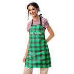 Personalized Spring Green and Finlandia Plaid Apron - Scottish Squares