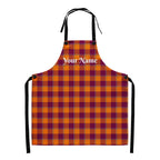 Personalized Tahiti Gold and Rose Bud Cherry Plaid Apron - Scottish Squares