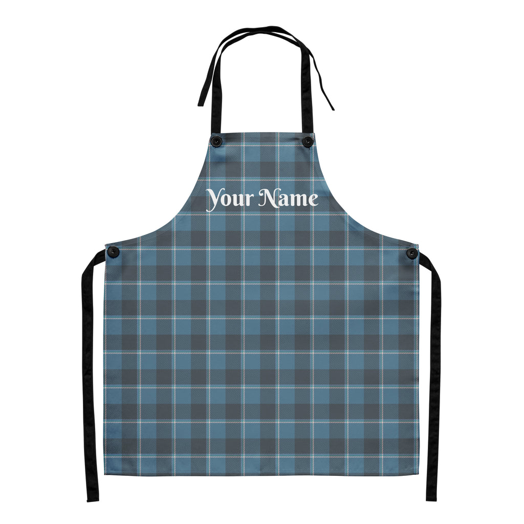 Personalized Hoki and Shuttle Gray Plaid Apron - Scottish Squares