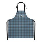 Personalized Hoki and Shuttle Gray Plaid Apron - Scottish Squares