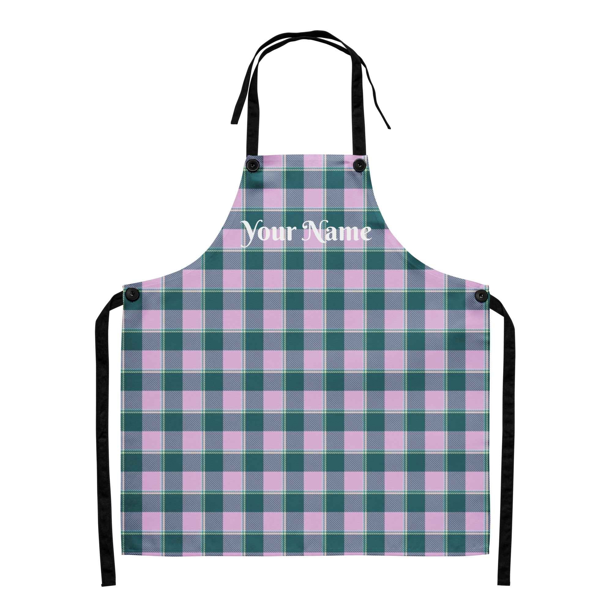 Personalized Ming and Melanie Plaid Apron - Scottish Squares