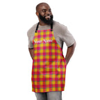 Personalized Corn and Razzmatazz Plaid Apron - Scottish Squares