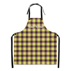 Personalized Flax and Livid Brown Plaid Apron - Scottish Squares