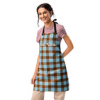 Personalized Blizzard Blue and Livid Brown Plaid Apron - Scottish Squares
