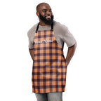 Personalized Hit Pink and Livid Brown Plaid Apron - Scottish Squares