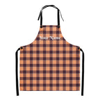 Personalized Hit Pink and Livid Brown Plaid Apron - Scottish Squares