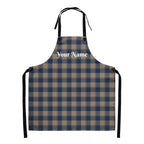 Personalized Cello and Donkey Brown Plaid Apron - Scottish Squares