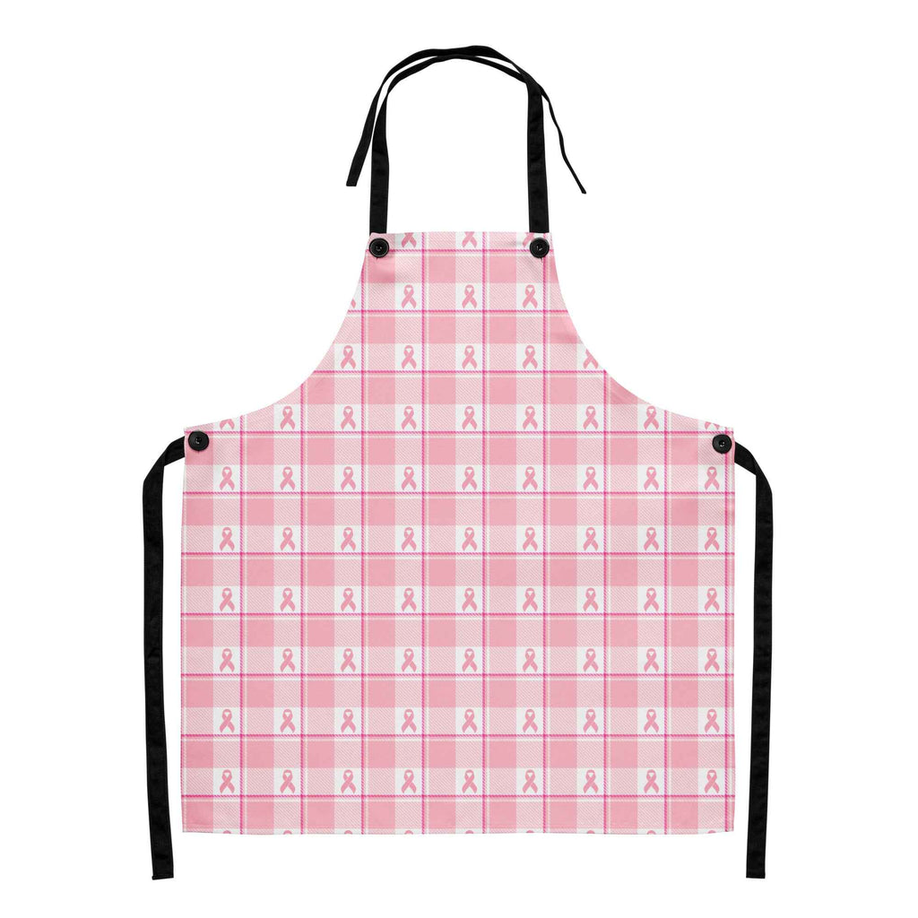 Apron Breast Cancer Awareness Plaid - Scottish Squares
