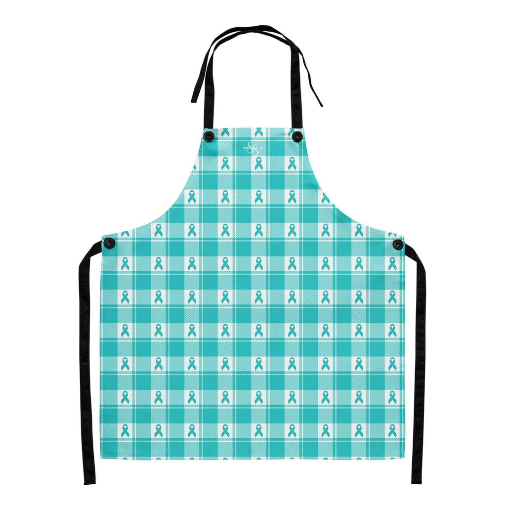 Apron Ovarian Cancer Awareness Plaid - Scottish Squares