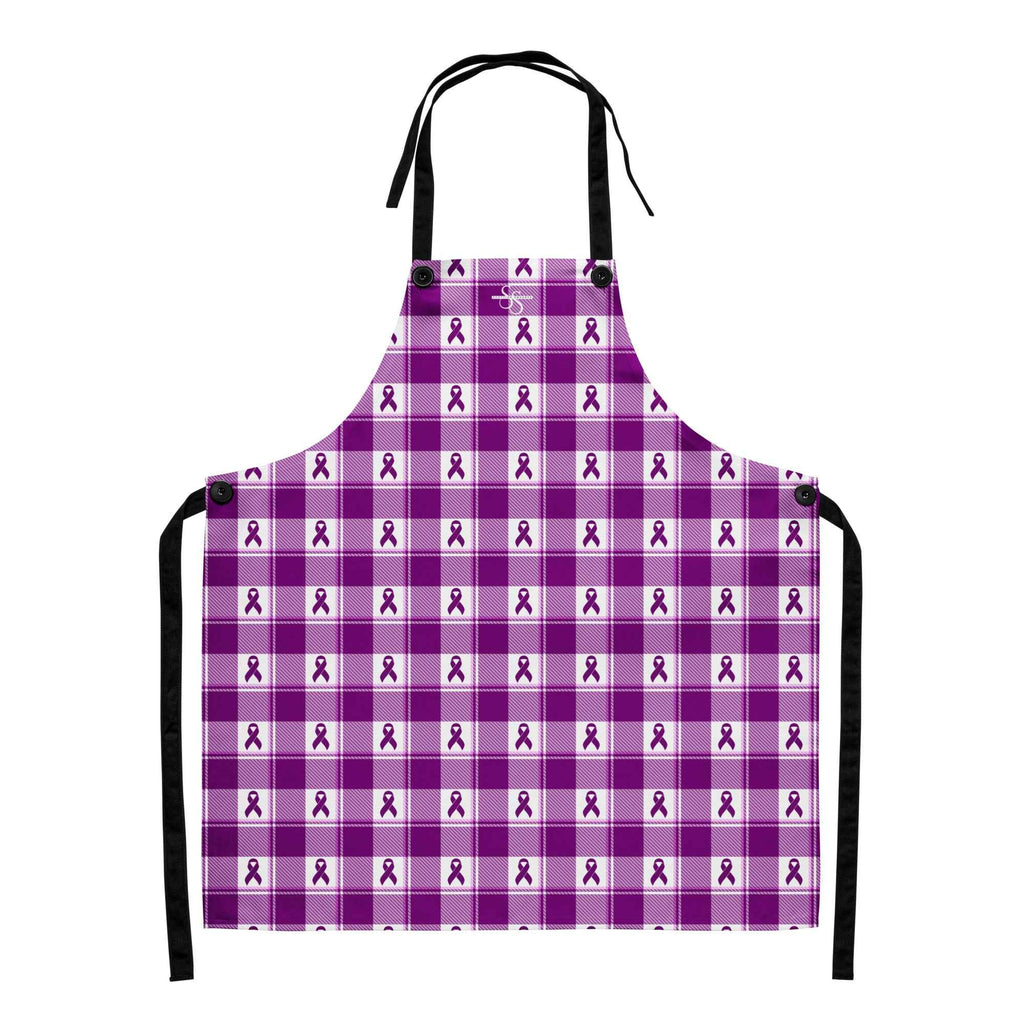 Apron Pancreatic Cancer Awareness Plaid - Scottish Squares
