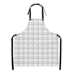 Apron Lung Cancer Awareness Plaid, White Ribbon, Supportive Gift - Scottish Squares