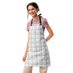 Apron Lung Cancer Awareness Plaid, White Ribbon, Supportive Gift Default Title - Scottish Squares
