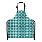 Apron Cervical Cancer Awareness Plaid, Teal Ribbon, Supportive Gift - Scottish Squares