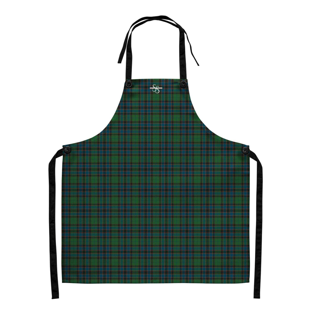 Apron Green Blue Orange Plaid Tartan