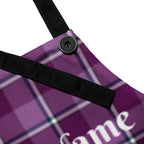 Personalized Purple and Trendy Pink Plaid Apron - Scottish Squares