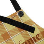 Personalized Zombie and Copper Plaid Apron - Scottish Squares